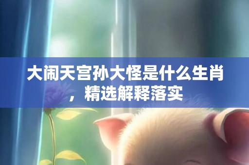 大闹天宫孙大怪是什么生肖，精选解释落实