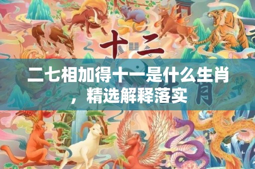 二七相加得十一是什么生肖，精选解释落实