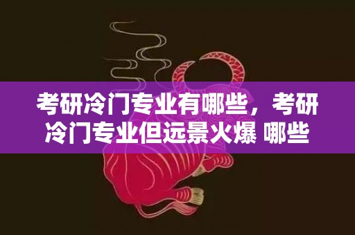 考研冷门专业有哪些，考研冷门专业但远景火爆 哪些专业值得推举