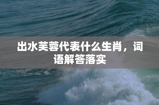 出水芙蓉代表什么生肖，词语解答落实