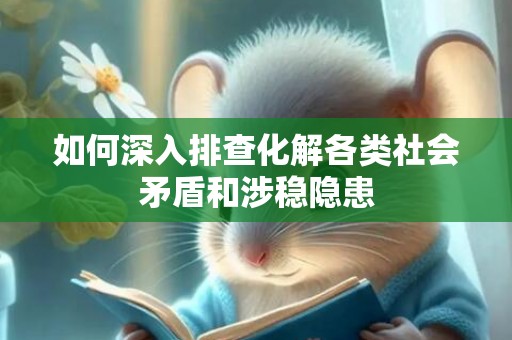 如何深入排查化解各类社会矛盾和涉稳隐患