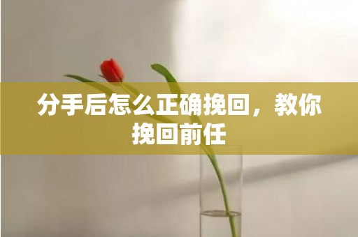 分手后怎么正确挽回，教你挽回前任