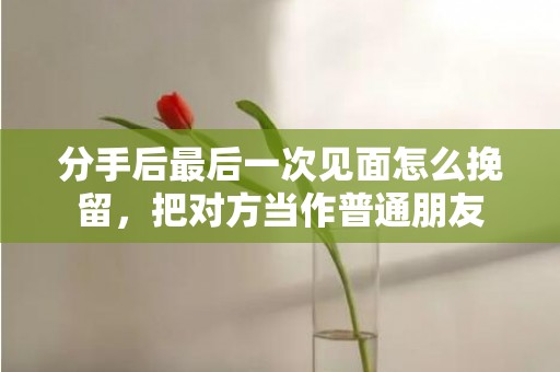 分手后最后一次见面怎么挽留，把对方当作普通朋友