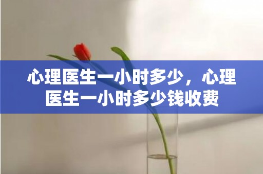 心理医生一小时多少，心理医生一小时多少钱收费