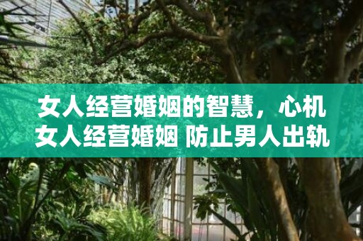女人经营婚姻的智慧，心机女人经营婚姻 防止男人出轨必灭四类人，有心机的男人喜欢什么样的女人