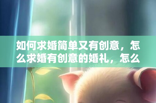 如何求婚简单又有创意，怎么求婚有创意的婚礼，怎么求婚又浪漫又惊喜
