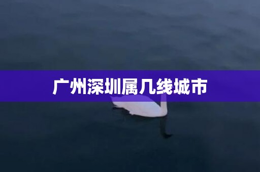 广州深圳属几线城市