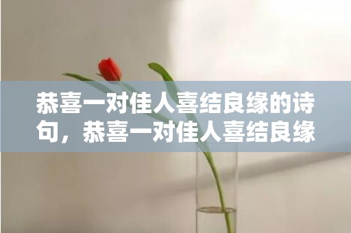 恭喜一对佳人喜结良缘的诗句，恭喜一对佳人喜结良缘的祝福语