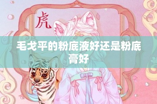 毛戈平的粉底液好还是粉底膏好