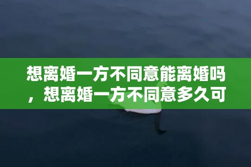 想离婚一方不同意能离婚吗，想离婚一方不同意多久可以起诉我