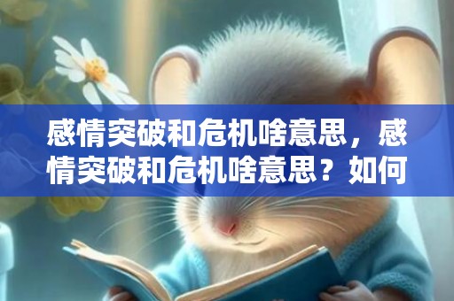 感情突破和危机啥意思，感情突破和危机啥意思？如何解决感情危机