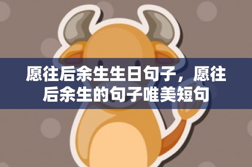 愿往后余生生日句子，愿往后余生的句子唯美短句