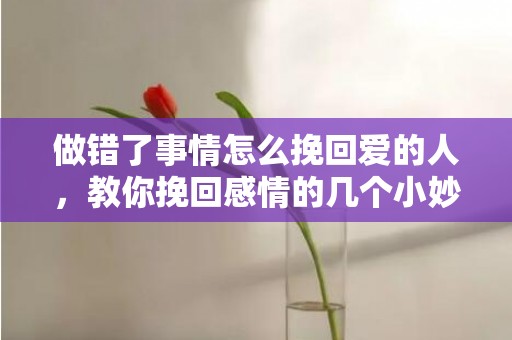 做错了事情怎么挽回爱的人，教你挽回感情的几个小妙招！