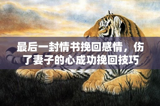 最后一封情书挽回感情，伤了妻子的心成功挽回技巧