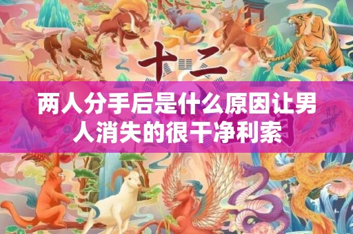 两人分手后是什么原因让男人消失的很干净利索