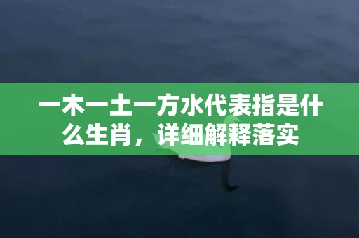 一木一土一方水代表指是什么生肖，详细解释落实