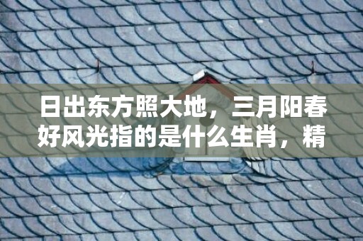 日出东方照大地，三月阳春好风光指的是什么生肖，精选已答落实