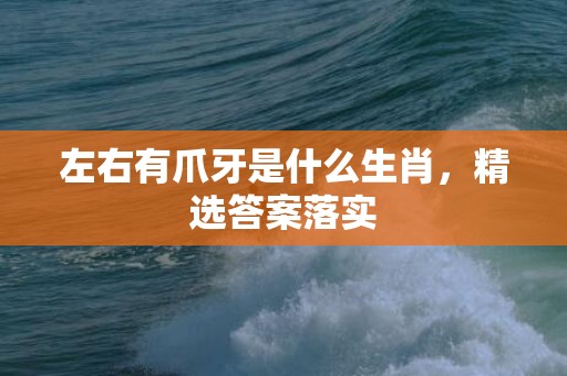 左右有爪牙是什么生肖，精选答案落实