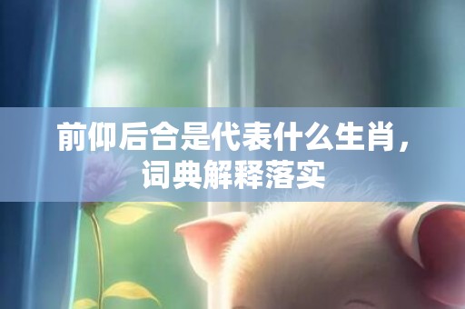 前仰后合是代表什么生肖，词典解释落实