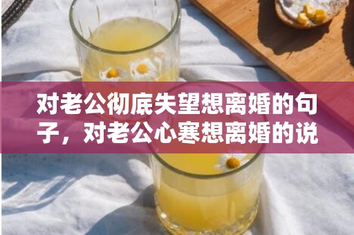 对老公彻底失望想离婚的句子，对老公心寒想离婚的说说