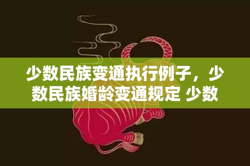 少数民族变通执行例子，少数民族婚龄变通规定 少数民族地区结婚年龄