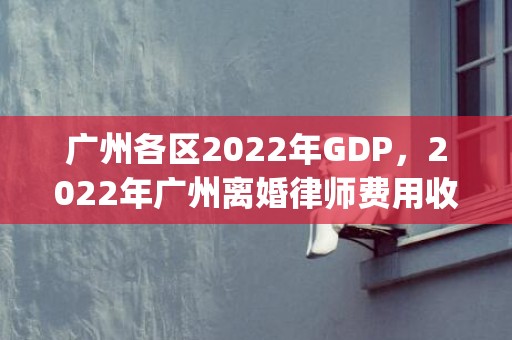 广州各区2022年GDP，2022年广州离婚律师费用收取标准(无锡离婚律师费用收取标准)
