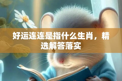 好运连连是指什么生肖，精选解答落实