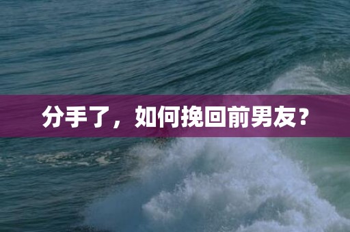 分手了，如何挽回前男友？
