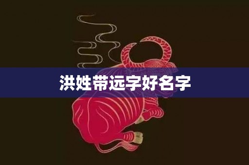 洪姓带远字好名字