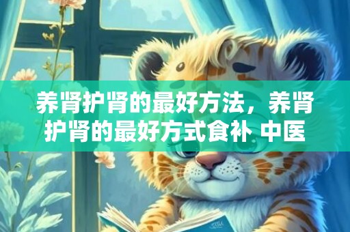 养肾护肾的最好方法，养肾护肾的最好方式食补 中医养肾护肾的方式