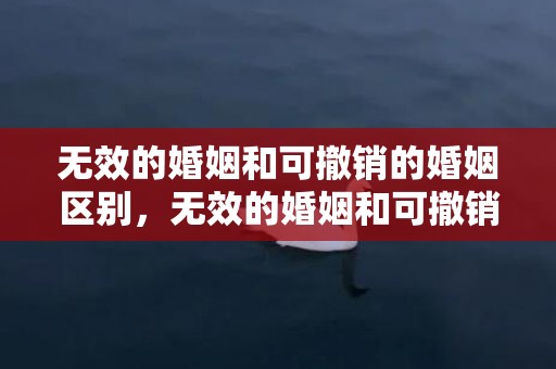 无效的婚姻和可撤销的婚姻区别，无效的婚姻和可撤销的婚姻区别在于什么，婚姻无效和可撤销的情形