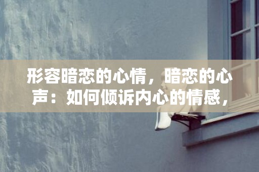 形容暗恋的心情，暗恋的心声：如何倾诉内心的情感，如何告诉暗恋的人自己喜欢他