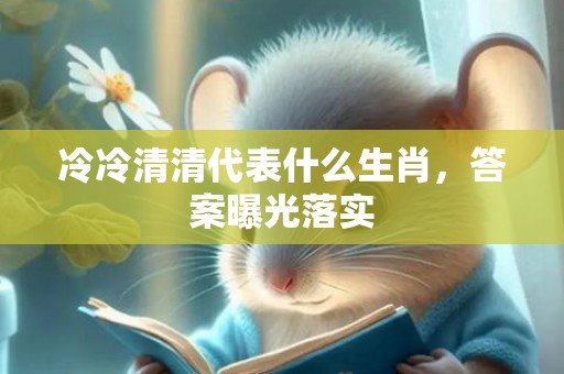 冷冷清清代表什么生肖，答案曝光落实