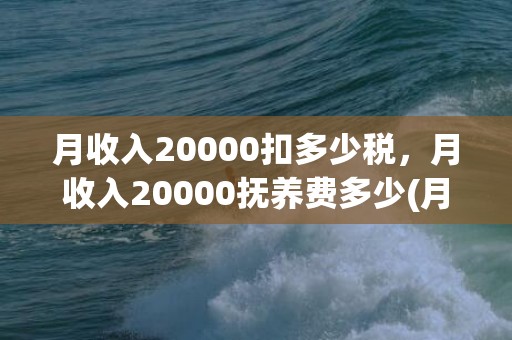 月收入20000扣多少税，月收入20000抚养费多少(月收入10000抚养费多少合适)