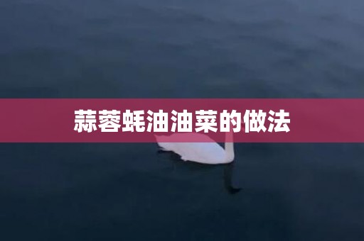 蒜蓉蚝油油菜的做法