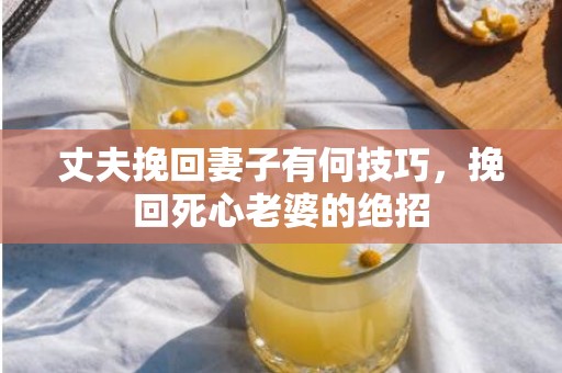 丈夫挽回妻子有何技巧，挽回死心老婆的绝招