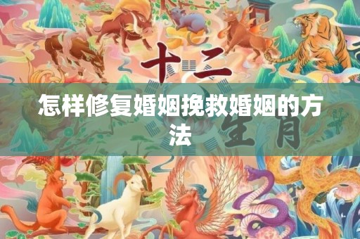 怎样修复婚姻挽救婚姻的方法
