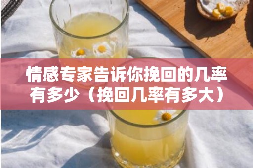 情感专家告诉你挽回的几率有多少（挽回几率有多大）