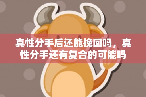 真性分手后还能挽回吗，真性分手还有复合的可能吗
