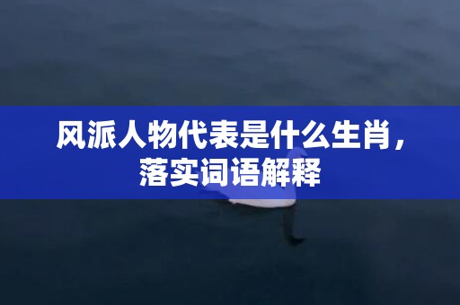 风派人物代表是什么生肖，落实词语解释