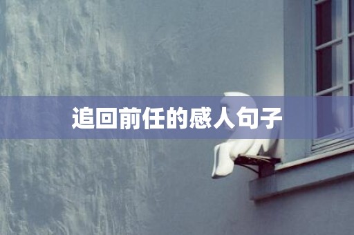 追回前任的感人句子