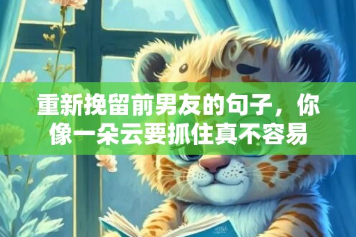 重新挽留前男友的句子，你像一朵云要抓住真不容易