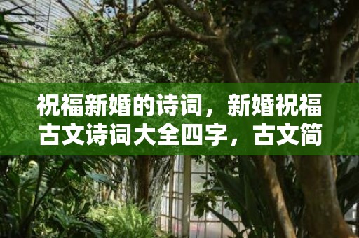 祝福新婚的诗词，新婚祝福古文诗词大全四字，古文简短结婚贺词