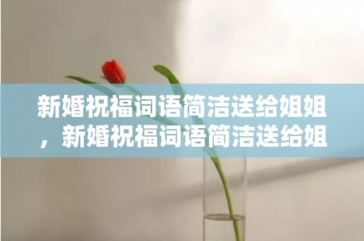 新婚祝福词语简洁送给姐姐，新婚祝福词语简洁送给姐姐的句子怎么写？新婚祝福姐姐的句子