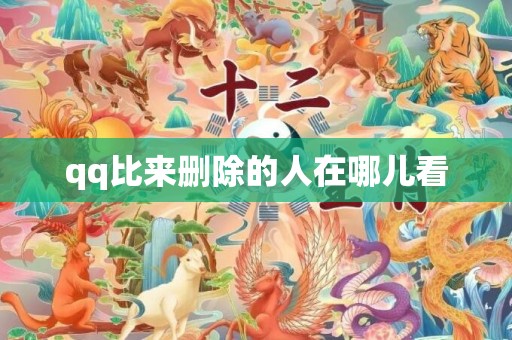 qq比来删除的人在哪儿看