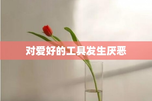 对爱好的工具发生厌恶