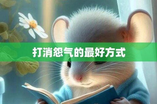 打消怨气的最好方式
