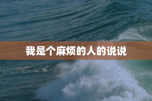 我是个麻烦的人的说说