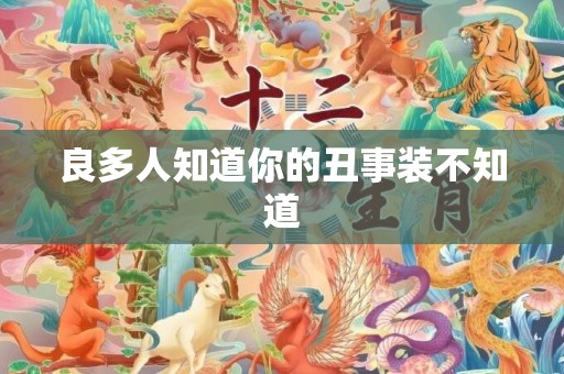 良多人知道你的丑事装不知道