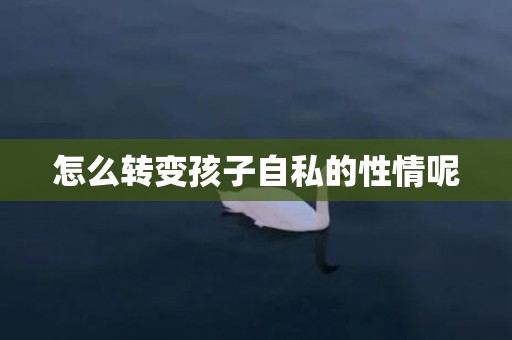怎么转变孩子自私的性情呢